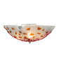 Meyda Lighting Metro Fusion 18" 3-Light White Organic Slumped Flush Mount Light With Cherry & Amber On White Shade Glass