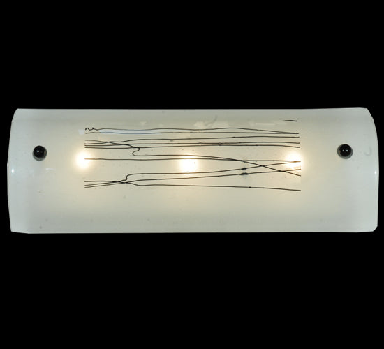 Meyda Lighting Metro Fusion 18" 3-Light White Twigs Vanity Light With White Shade Glass