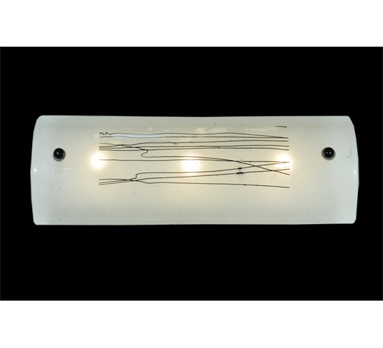 Meyda Lighting Metro Fusion 18" 3-Light White Twigs Vanity Light With White Shade Glass