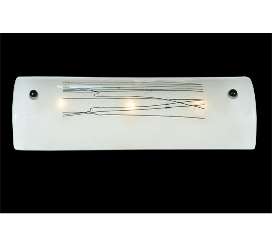 Meyda Lighting Metro Fusion 18" 3-Light White Twigs Vanity Light With White Shade Glass