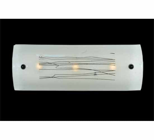 Meyda Lighting Metro Fusion 18" 3-Light White Twigs Vanity Light With White Shade Glass