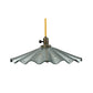 Meyda Lighting Metro Fusion 18" Antique Brass Galatia Pendant Light With Silver Seeded Mercury Shade Glass
