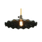 Meyda Lighting Metro Fusion 18" Antique Brass Galatia Pendant Light With Silver Seeded Mercury Shade Glass