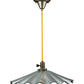 Meyda Lighting Metro Fusion 18" Antique Brass Galatia Pendant Light With Silver Seeded Mercury Shade Glass