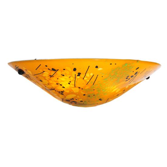 Meyda Lighting Metro Fusion 18" Biscotti Wall Sconce With Amber Shade Glass