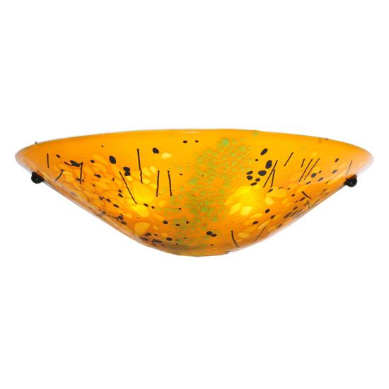 Meyda Lighting Metro Fusion 18" Biscotti Wall Sconce With Amber Shade Glass