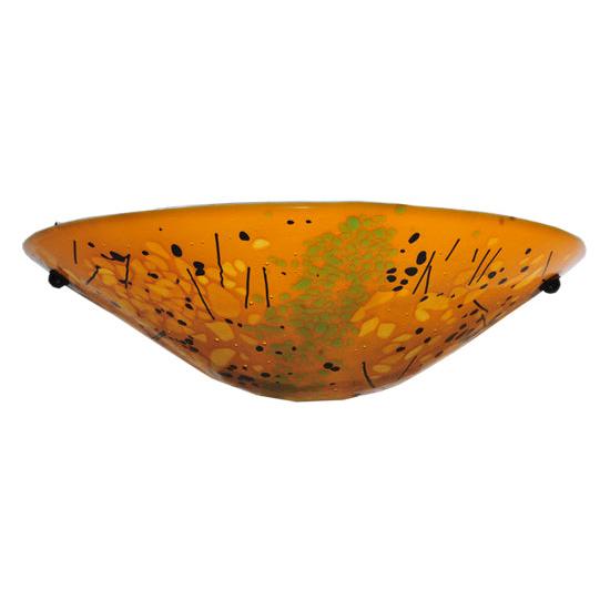 Meyda Lighting Metro Fusion 18" Biscotti Wall Sconce With Amber Shade Glass