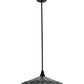 Meyda Lighting Metro Fusion 18" Black Galatia Pendant Light With Scalloped Gold Iridescent Shade Glass