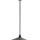 Meyda Lighting Metro Fusion 18" Black Galatia Pendant Light With Scalloped Gold Iridescent Shade Glass