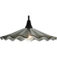 Meyda Lighting Metro Fusion 18" Black Galatia Pendant Light With Scalloped Gold Iridescent Shade Glass