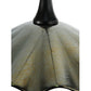 Meyda Lighting Metro Fusion 18" Black Galatia Pendant Light With Scalloped Gold Iridescent Shade Glass