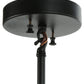 Meyda Lighting Metro Fusion 18" Black Galatia Pendant Light With Scalloped Gold Iridescent Shade Glass