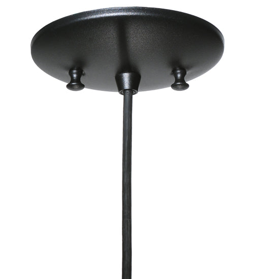 Meyda Lighting Metro Fusion 18" Black Pendant Light With Multi-Colored Pizza Shade Glass
