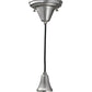 Meyda Lighting Metro Fusion 18" Brushed Nickel Galatia Pendant Light With Clear Scalloped Branches Shade Glass