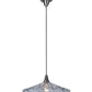 Meyda Lighting Metro Fusion 18" Brushed Nickel Galatia Pendant Light With Clear Scalloped Branches Shade Glass