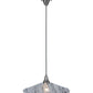 Meyda Lighting Metro Fusion 18" Brushed Nickel Galatia Pendant Light With Clear Scalloped Branches Shade Glass
