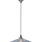 Meyda Lighting Metro Fusion 18" Brushed Nickel Galatia Pendant Light With Clear Scalloped Branches Shade Glass