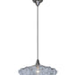 Meyda Lighting Metro Fusion 18" Brushed Nickel Galatia Pendant Light With Clear Scalloped Branches Shade Glass