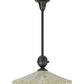 Meyda Lighting Metro Fusion 18" Craftsman Brown Galatia Pendant Light With Almond Spectrum Scalloped Shade Glass