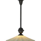 Meyda Lighting Metro Fusion 18" Craftsman Brown Galatia Pendant Light With Almond Spectrum Scalloped Shade Glass