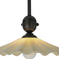Meyda Lighting Metro Fusion 18" Craftsman Brown Galatia Pendant Light With Almond Spectrum Scalloped Shade Glass