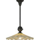 Meyda Lighting Metro Fusion 18" Craftsman Brown Galatia Pendant Light With Almond Spectrum Scalloped Shade Glass