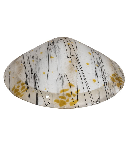 Meyda Lighting Metro Fusion 18" Ramoscelli White & Brown Shade Fused Glass