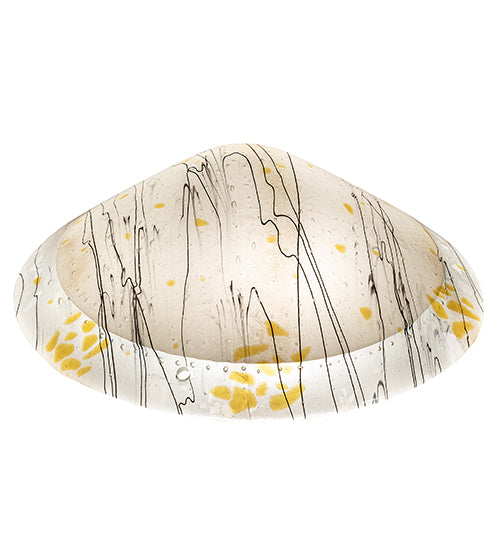 Meyda Lighting Metro Fusion 18" Ramoscelli White & Brown Shade Fused Glass