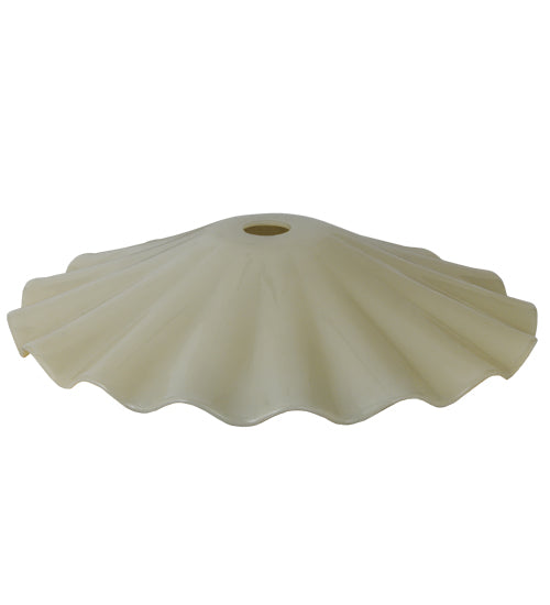 Meyda Lighting Metro Fusion 18"W x 4"H Almond Spectrum Scalloped Shade Glass