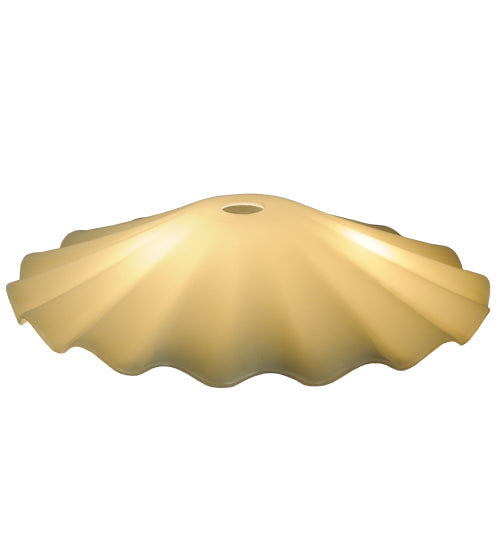 Meyda Lighting Metro Fusion 18"W x 4"H Almond Spectrum Scalloped Shade Glass
