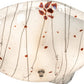 Meyda Lighting Metro Fusion 19" 3-Light Nickel Ramoscelli Flush Mount Light With White & Brown Shade Glass