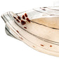 Meyda Lighting Metro Fusion 19" 3-Light Nickel Ramoscelli Flush Mount Light With White & Brown Shade Glass