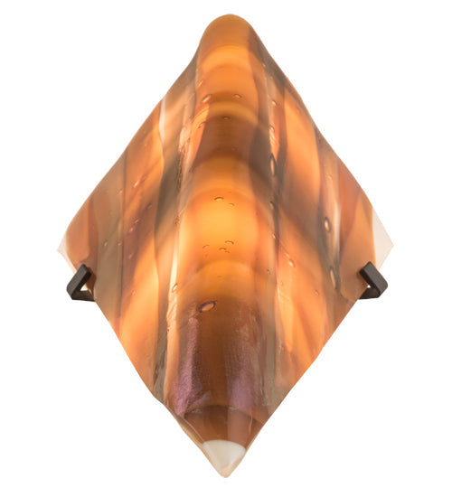 Meyda Lighting Metro Fusion 193198 8" 2-Light Marina Wall Sconce With Multi-Colored Shade Glass