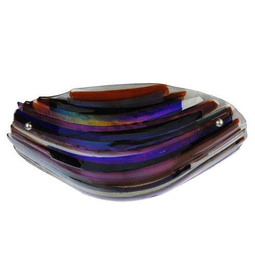 Meyda Lighting Metro Fusion 19"W x 5"H Multi-Colored Oceano Shade Glass