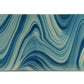 Meyda Lighting Metro Fusion 20" 2-Light Nickel Ocean Waves Wall Sconce With Blue and White Shade Glass