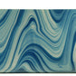 Meyda Lighting Metro Fusion 20" 2-Light Nickel Ocean Waves Wall Sconce With Blue and White Shade Glass