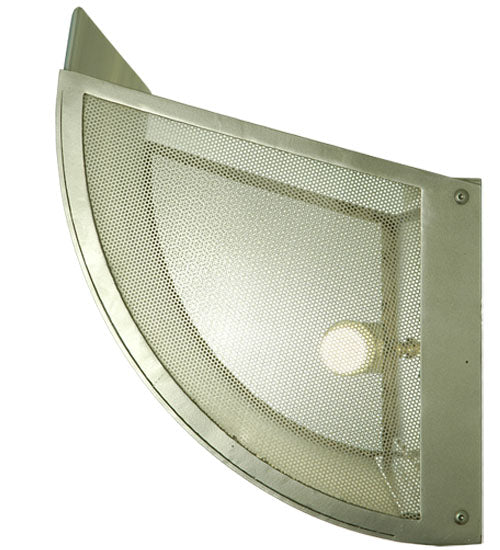 Meyda Lighting Metro Fusion 20" 2-Light Nickel Ocean Waves Wall Sconce With Blue and White Shade Glass