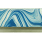 Meyda Lighting Metro Fusion 20" 2-Light Nickel Ocean Waves Wall Sconce With Blue and White Shade Glass