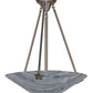 Meyda Lighting Metro Fusion 20" 3-Light Polished Nickel Branches Semi-flush Mount Ceiling Light With Frosted White Shade Glass and Maple Leaves