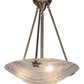 Meyda Lighting Metro Fusion 20" 3-Light Polished Nickel Branches Semi-flush Mount Ceiling Light With Frosted White Shade Glass and Maple Leaves
