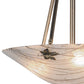 Meyda Lighting Metro Fusion 20" 3-Light Polished Nickel Branches Semi-flush Mount Ceiling Light With Frosted White Shade Glass and Maple Leaves