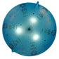 Meyda Lighting Metro Fusion 20" 3-Light White Flush Mount Light With Electra Blue Shade Glass