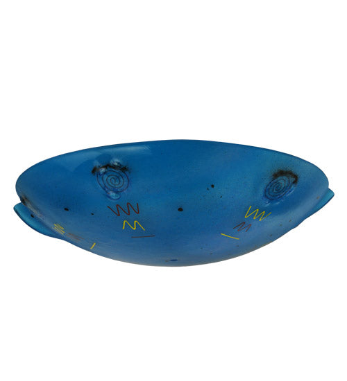 Meyda Lighting Metro Fusion 20"W x 5"H Electra Blue Shade Glass