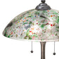 Meyda Lighting Metro Fusion 21" 2-Light Brushed Nickel Table Lamp With Multi-Colored Confetti Shade Glass