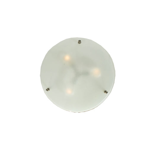 Meyda Lighting Metro Fusion 21" 3-Light Nickel Deco Ball Inverted Pendant Light With Frosted Clear Shade Glass