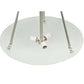 Meyda Lighting Metro Fusion 21" 3-Light Nickel Deco Ball Inverted Pendant Light With Frosted Clear Shade Glass