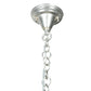 Meyda Lighting Metro Fusion 21" 3-Light Nickel Deco Ball Inverted Pendant Light With Frosted Clear Shade Glass