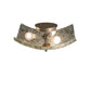 Meyda Lighting Metro Fusion 23" 3-Light Gray Moonscape Flush Mount Light With Clear and Gray Shade Glass