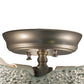 Meyda Lighting Metro Fusion 23" 3-Light Gray Moonscape Flush Mount Light With Clear and Gray Shade Glass