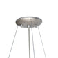 Meyda Lighting Metro Fusion 24" 3-Light Brushed Nickel Ramoscelli Inverted Pendant Light With White Iridescent & Clear Shade Glass